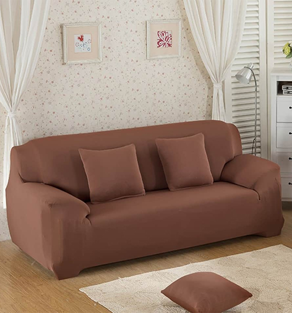 Jumbo Size Sofa Cover - 7 Seater (3 + 2 + 1 + 1 Seater) - Chocolate