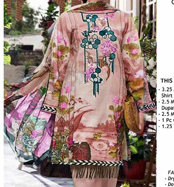 Khaddar Embroidered Suit with Wool Shawl Dupatta (Unstitched) (KD-113)	