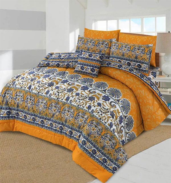 King Size Printed Cotton Salonica Bed Sheet (BCP-144)	