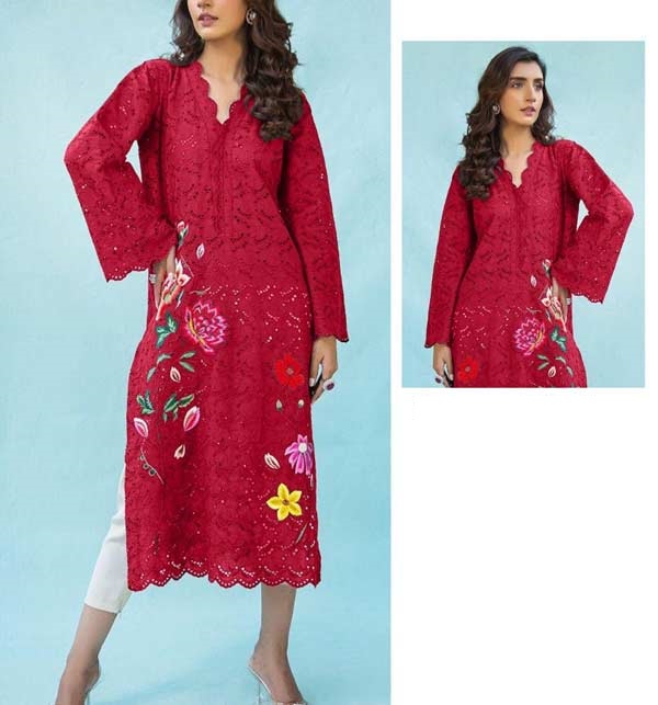 Latest 2-Pieces Embroidered Lawn Dress 2022 (Unstitched) (DRL-1068) 