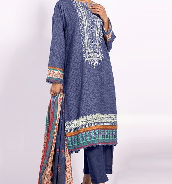 Latest Embroidered Lawn Dress With Lawn Duppata (Unstitched) (DRL-1291 ...