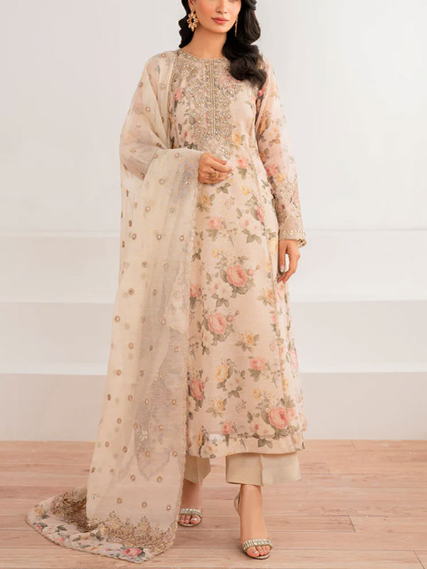 Latest Printed Lawn Dress With Printed Chiffon Dupatta (Unstitched) (DRL-2046)