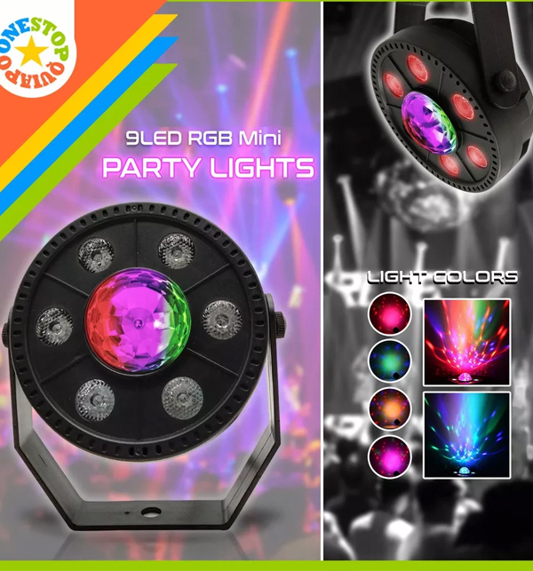 Led Mini Par Light 9-Led Party Lights