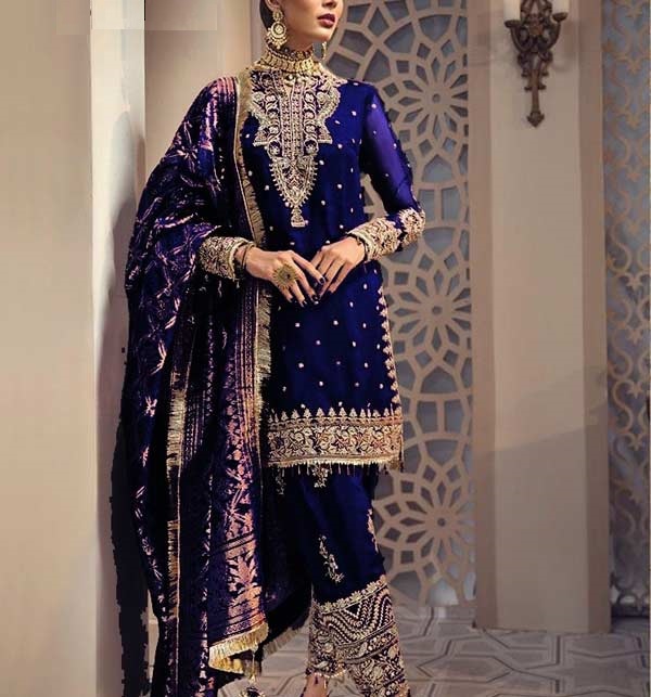 Luxury Organza Banarsi Embroidered Dress With Banarsi Jacquard Dupatta (Unstitched) (CHI-615)