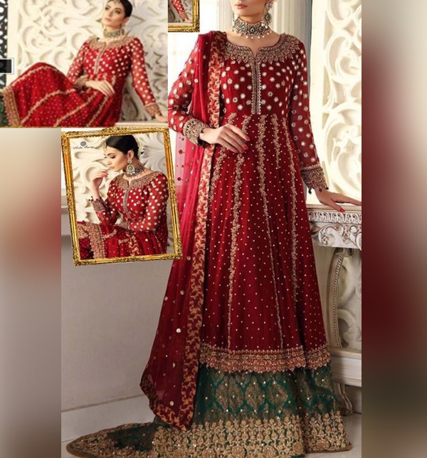 Luxury Embroidered Chiffon Dress With Net Embroidered Dupatta (UnStitched) (CHI-644)