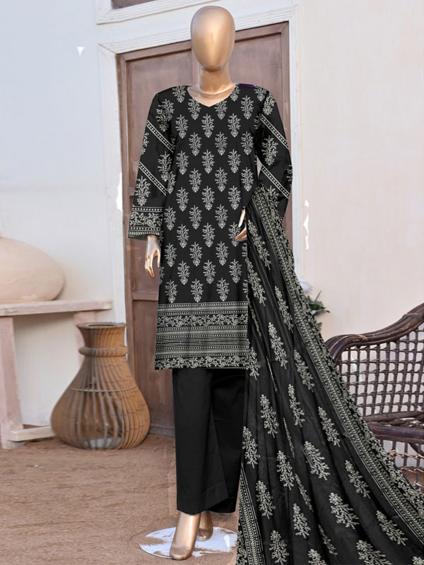 Luxury Kasturi Printed Lawn Dress Printed Lawn Dupatta & Plain Trouser (Unstitched) (DRL-2172)	