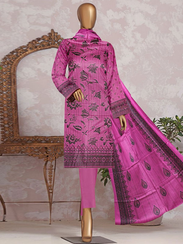 Luxury Kasturi Printed Lawn Dress Printed Lawn Dupatta & Plain Trouser (Unstitched) (DRL-2174)	