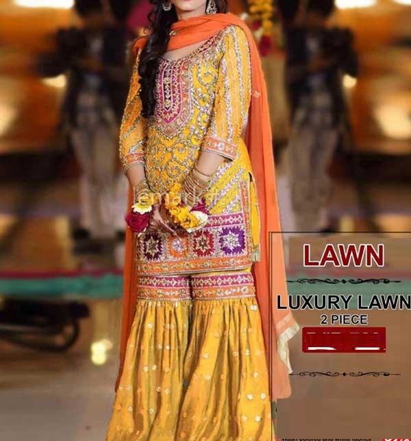 Luxury Lawn Full Heavy Embroidery Lawn Suit 2022 unstitched (DRL-1225)