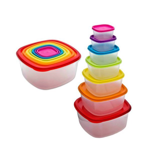 5 Pec Multi-size Colorful Containers Set 