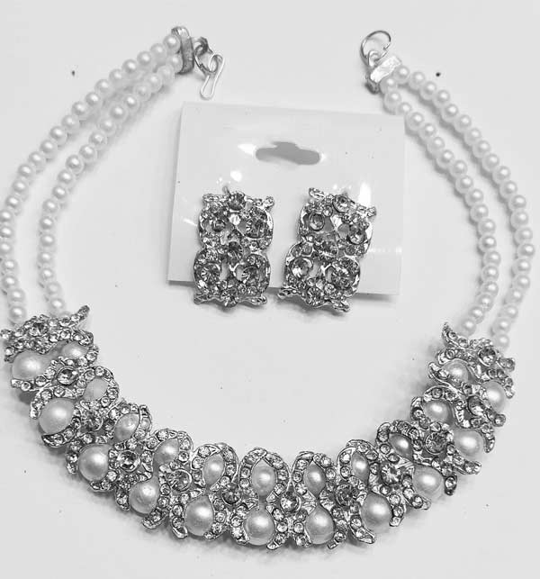 Necklace Set (Silver) (ZV:3452)