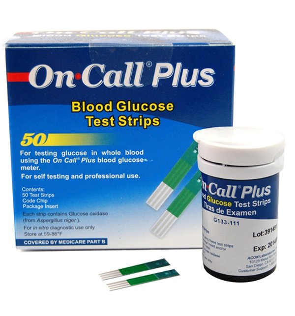 On Call Blood Glucose 50 Test Strips