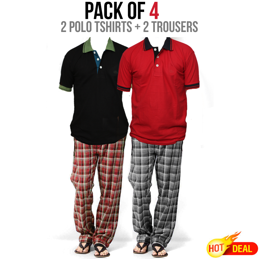 Pack 2 Polo T-Shirts & 2 Trousers