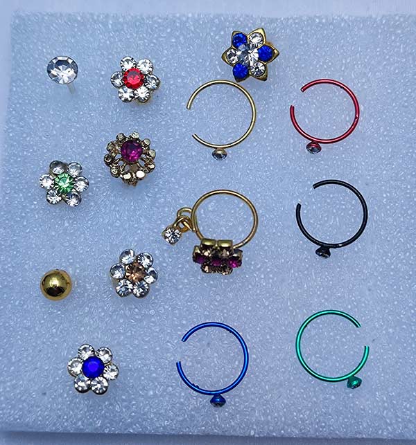 Pack Of 14 Stylish And Elegant Nose Pin (ZV:11343)