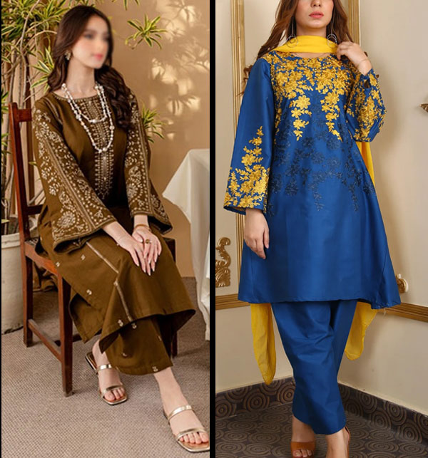 Pack Of 2 - 2 PCs Heavy Embroidered Lawn Dress (Deal-97)	