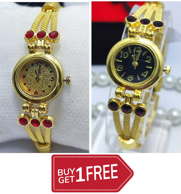 Buy 1 Get 1 Free - Ladies Beautiful Watches (ZV:13463)