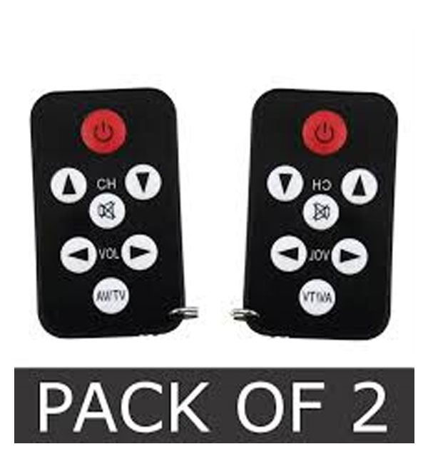 Pack of 2 Mini TV Remote Control - Universal (Panasonic, Sony, Philips & others)