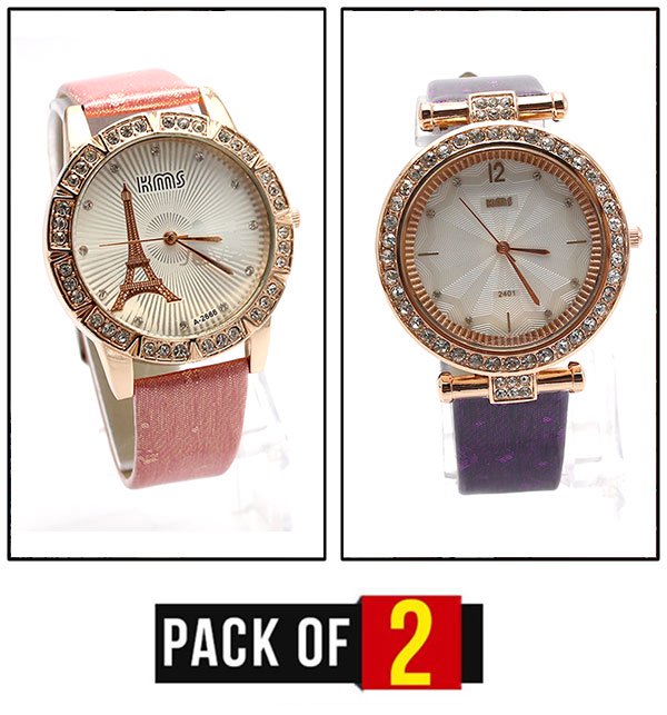 Pack OF 2 - Stylish Analogue Watches Deal For Women (CW-76) & (CW-75)