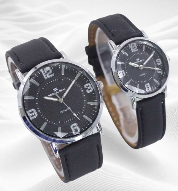 Couple Stylish Xenlex Orignal Black Watches (ZV:11956)