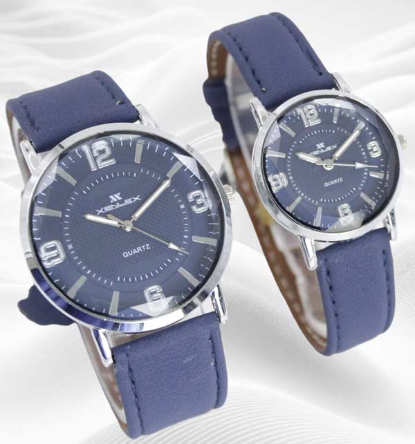 Pack Of 2 Blue Watch For Couple (ZV:11965)