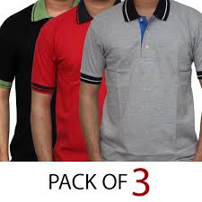 Pack of 3 Men's Polo T-Shirts (DT-04)