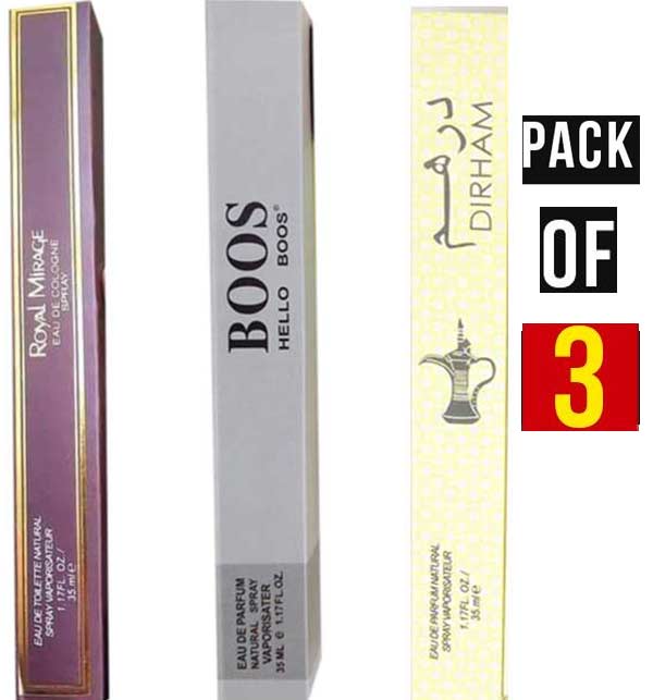 Pack Of 3 Pen Pocket Perfumes For Mens – 35ml