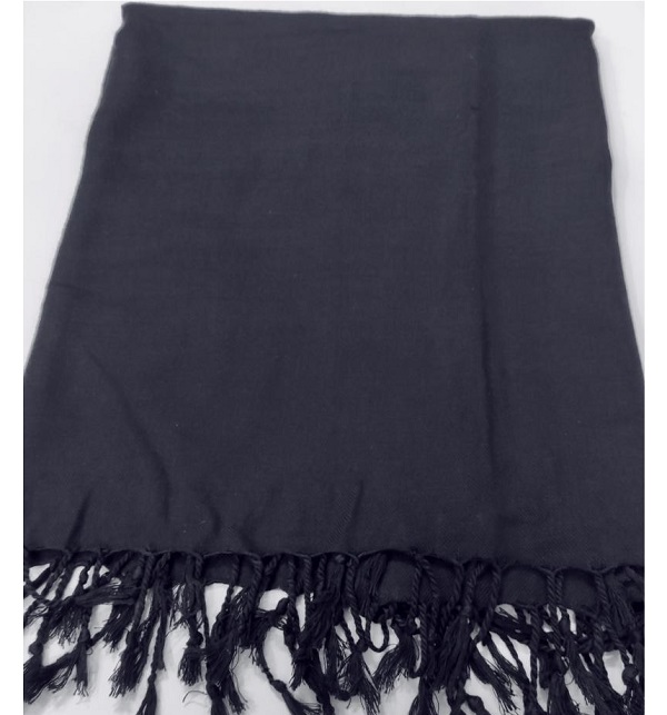 Plain Black  Woolen Shawl For Girls (Shawl 97)