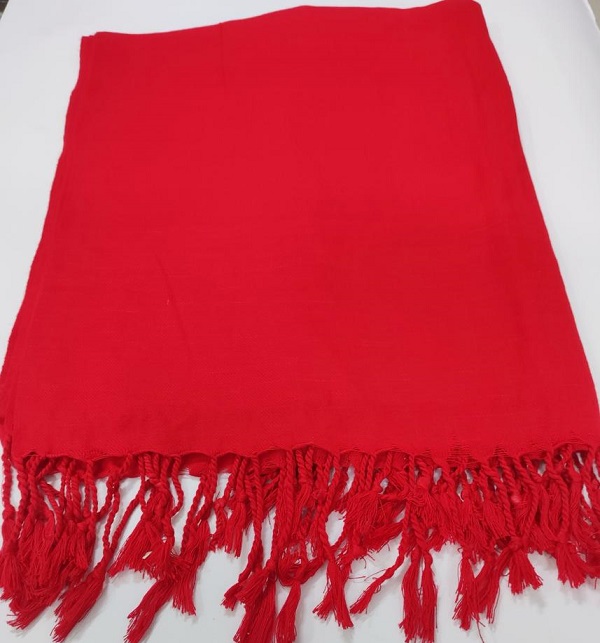 Plain Red Woolen Shawl For Girls (Shawl 95)