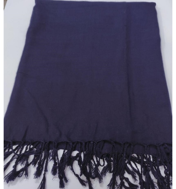 Plain Navy Blue Woolen Shawl For Girls (Shawl 96)