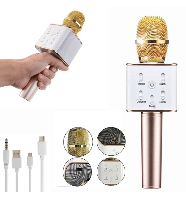 Portable Handheld Wireless Microphone With Speaker And Bluetooth Condenser Microphone (MIC-01)