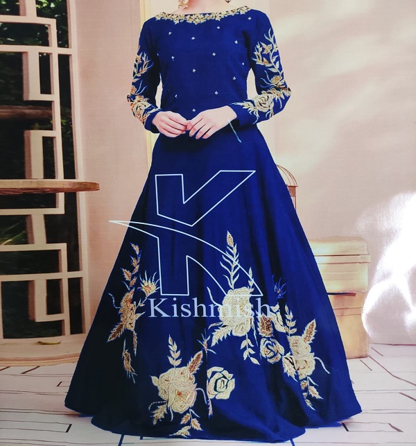 Stitched Cotton Full Heavy Embroidered Maxi Pearls Work CHI 634 Online Shopping Price in Pakistan