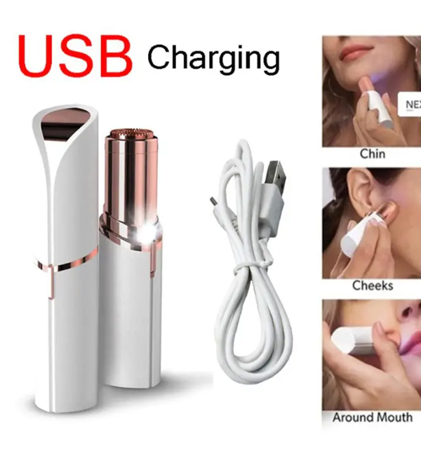 Rechargeable Flawless Hair Removal Machine for Women Painless Facial Hair Remover Ladies Shaver Trimmer for Women