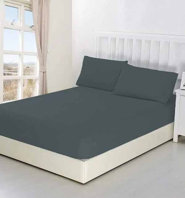 Single Bed Jersey Mattress Cover ( Fitted Sheet) - Grey