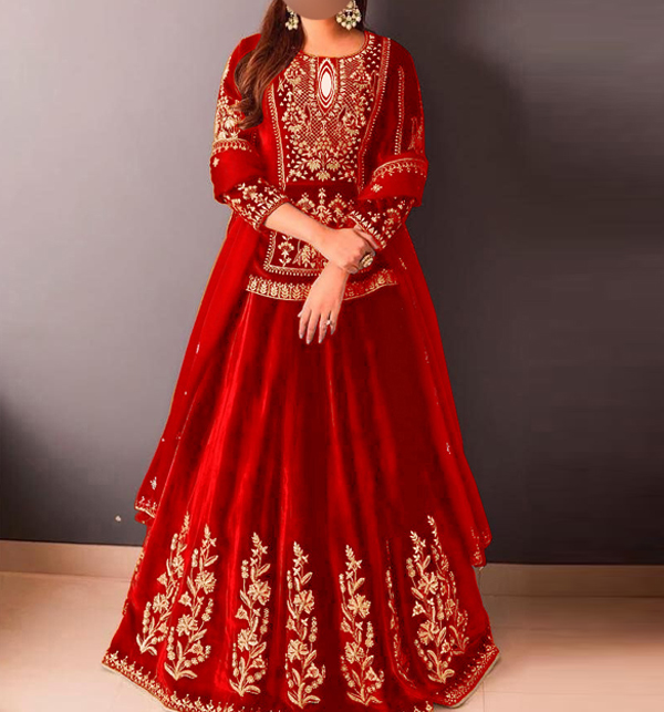 Stitched Silk Full Heavy Embroidered Choli Lehanga For Girls (RM-99)