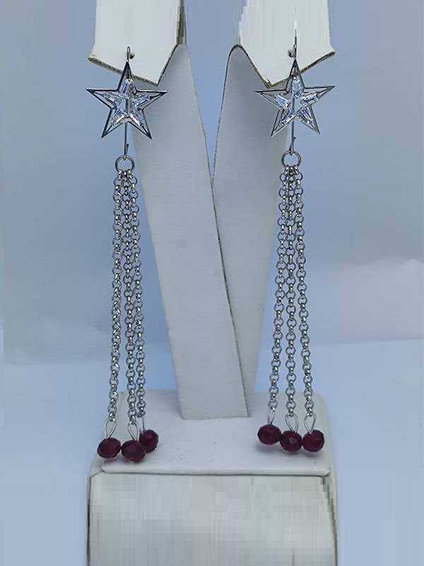 Stylish Star Long Earring Set (ZV:10835)