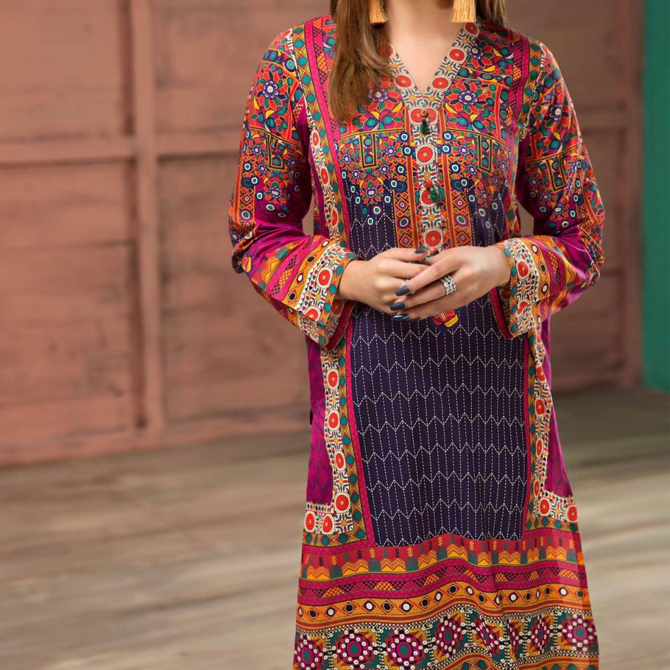Hit Latest Lawn Embroidery Dress 2022 UnStitched (DRL-418)