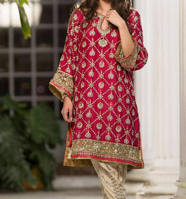 Trendy 2-Piece Heavy Embroidered Lawn Dress UnStitched (DRL-569)