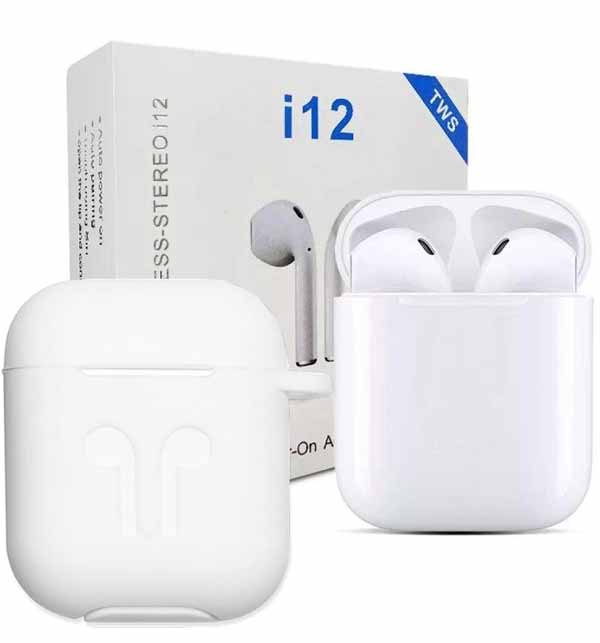 TWIN I12 With CASE Sensors Touch And Window Wireless Earphone V5.0