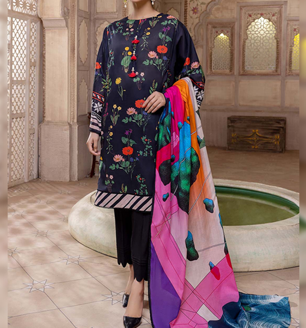 Lawn Full Heavy Embroidered Dress Unstitched 2 Pcs (DRL-1355)