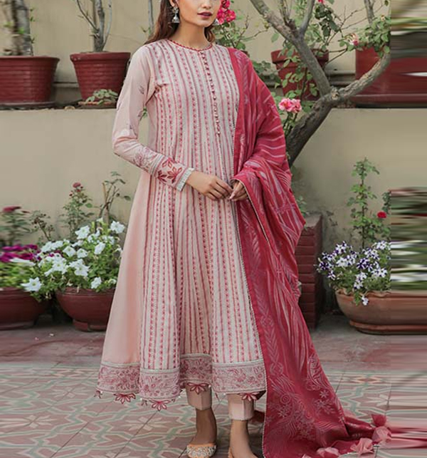 Lawn Heavy Full Embroidered Dress Unstitched 2 Pcs (DRL-1357)	