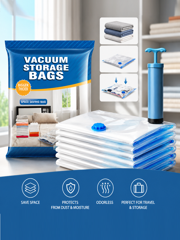 Reuseble Vaccum Storage Sealed Bags with Suction Pump