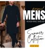 Black Wash n Wear Men's Shalwar Kameez For Mens Unstitched (MSK-67)